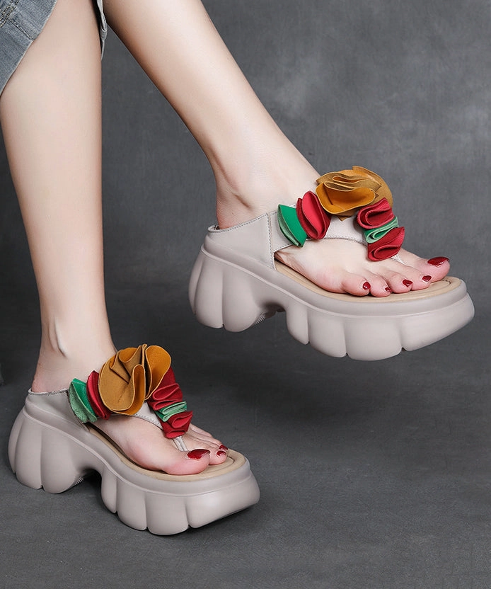 Flops Faux Black Splicing Comfortable Flip Platform Floral Planters Fasciitis Flip Flops