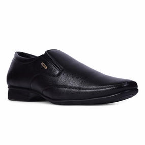 Plano Fortune Black Formal Non Lacing Shoes For Men HOL-132E By Liberty
