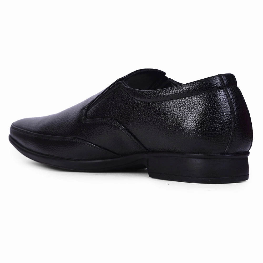 Fortune Black Formal Non Lacing Shoes For Men HOL-132E By Liberty Waterproof Shoes