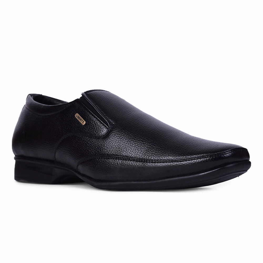 Sugar Land Fortune Black Formal Non Lacing Shoes For Men HOL-132E By Liberty
