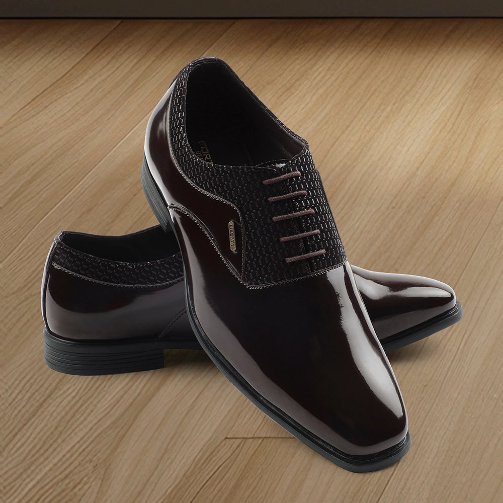 Slides Fortune Brown Formal Lacing Oxford Shoes For Mens A998-07 By Liberty