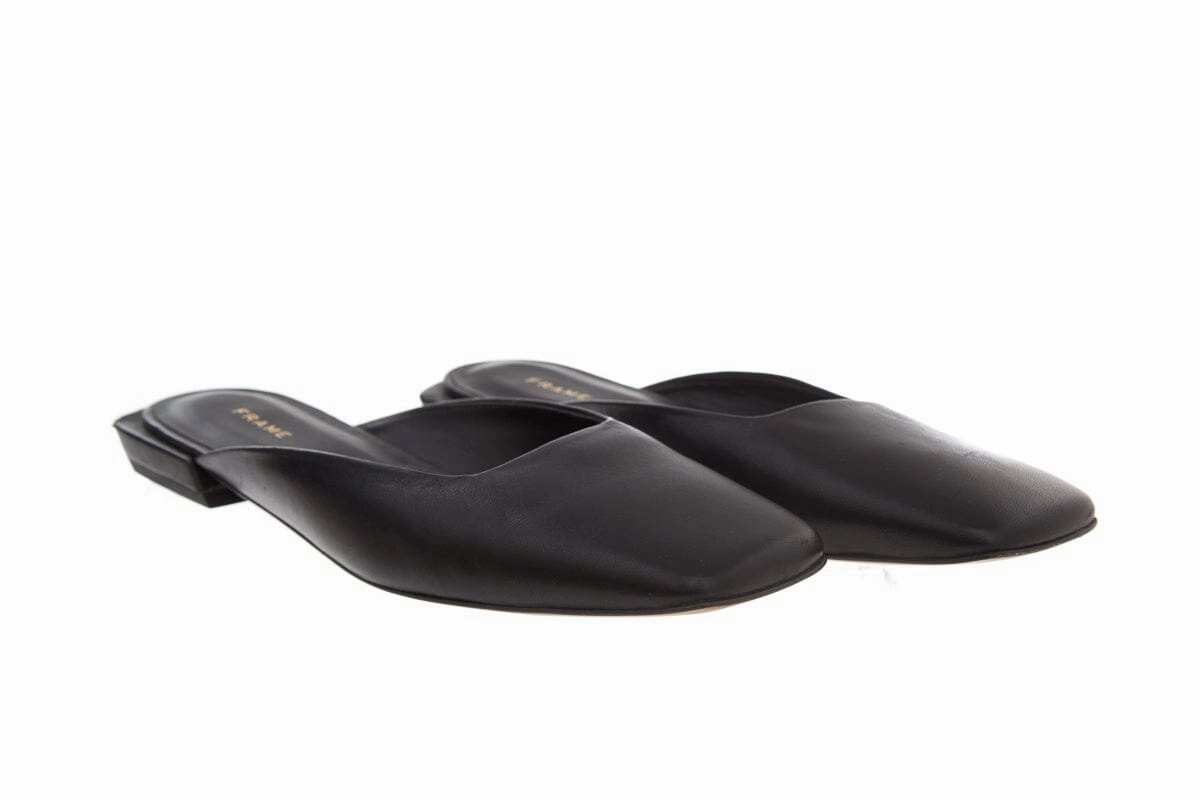 Best Moccasin Slippers Frame Black Slides SZ 39.5