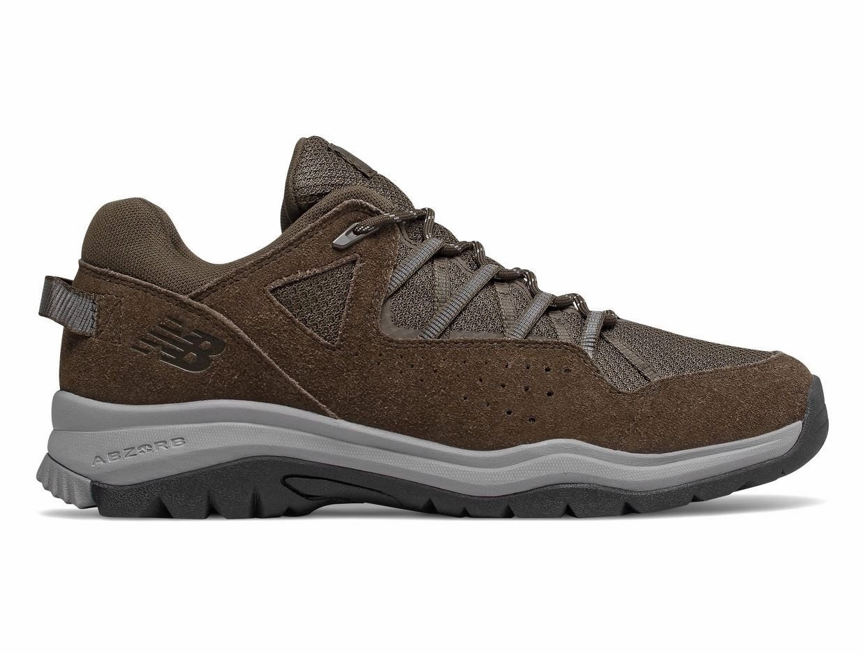 Mens Wide Fit New Balance MW669LC2 Brown Hiking Sneakers Good Inexpensive Hiking Shoes