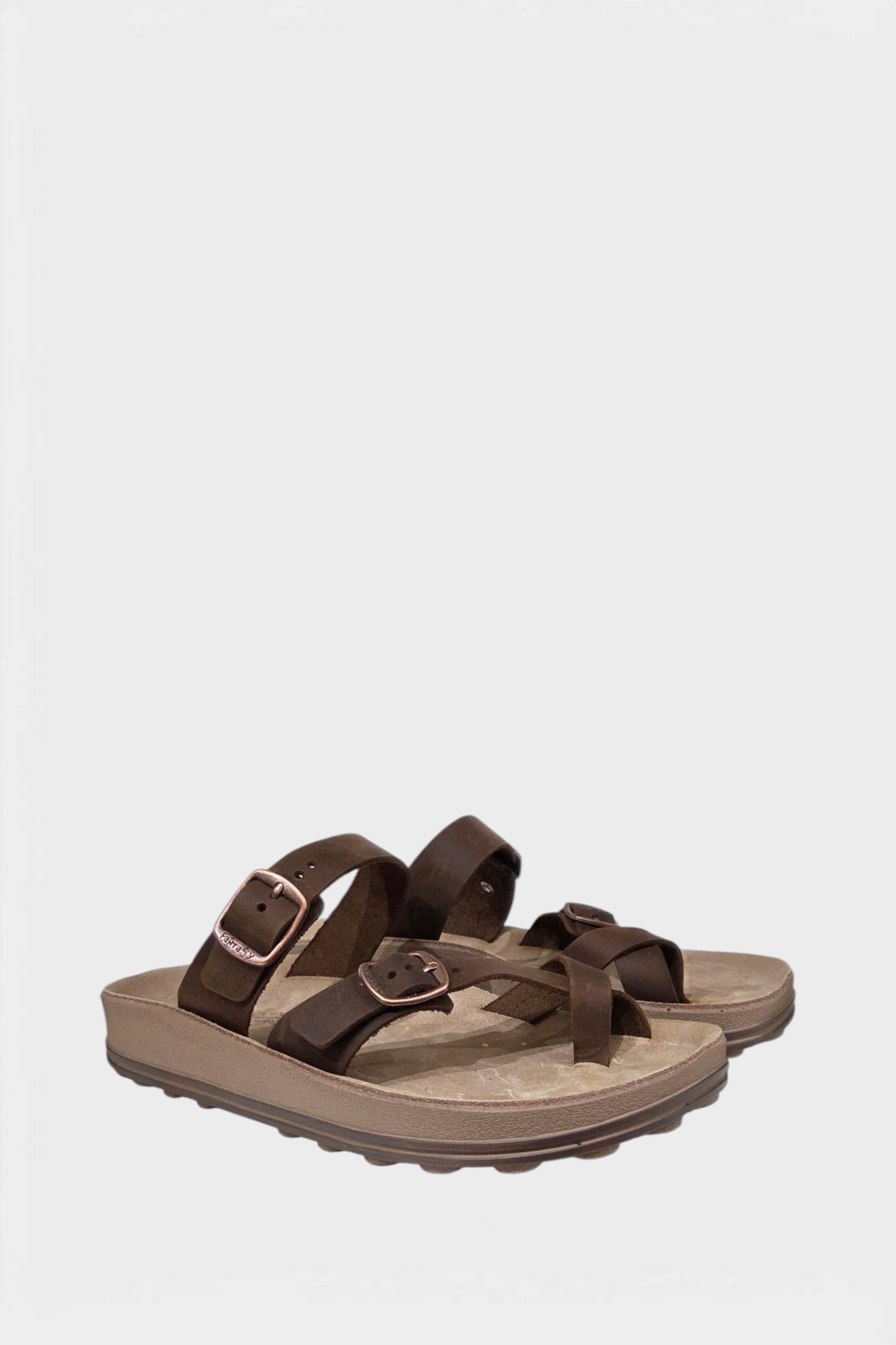 70s Platform Sandals FANTASY SANDALS CATERINA BROWN SANDALS