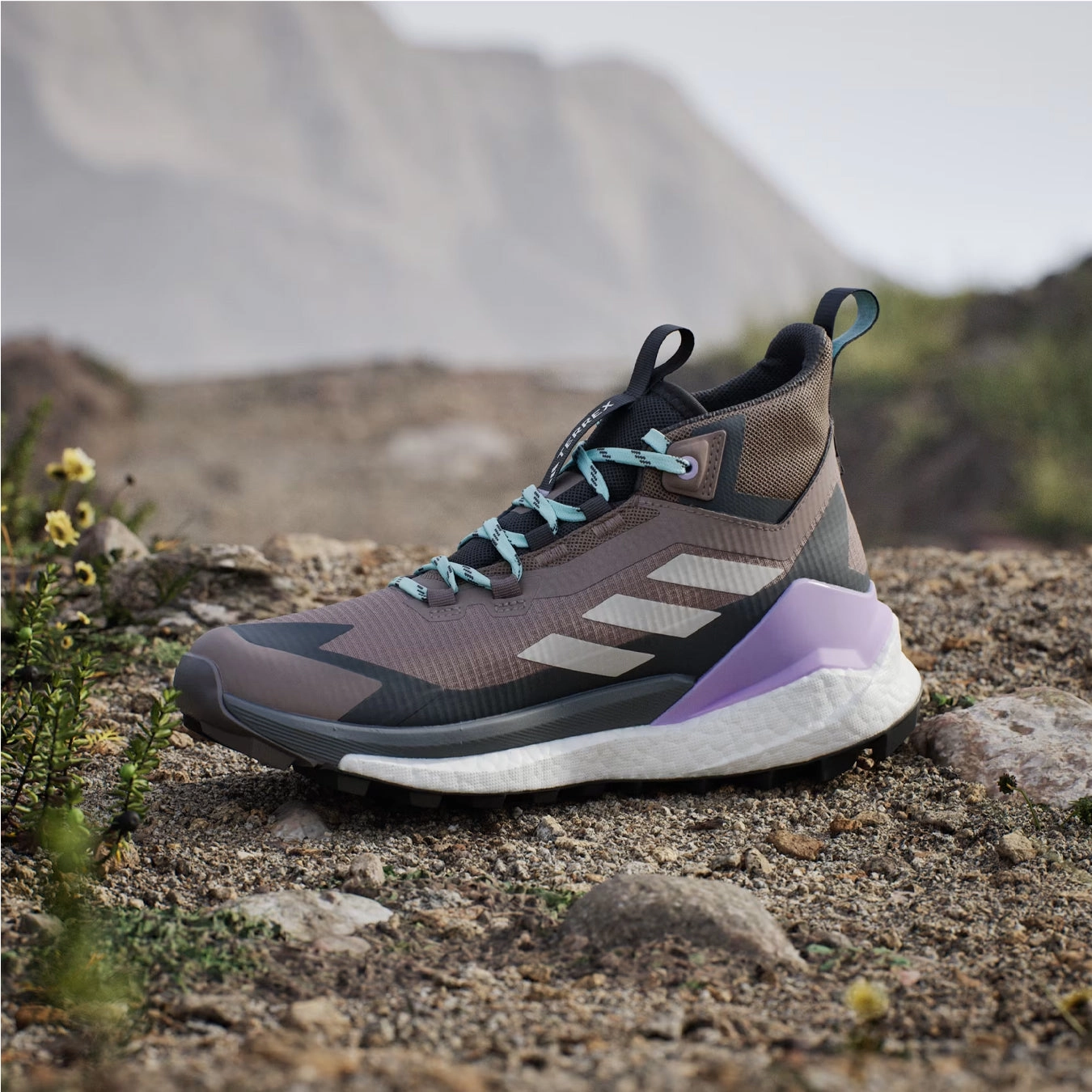 Adidas Terrex Womens Free Hiker 2.0 Gore-Tex Hiking Shoes Trace Brown / Beige / Carbon Hiking Shoes Size 13