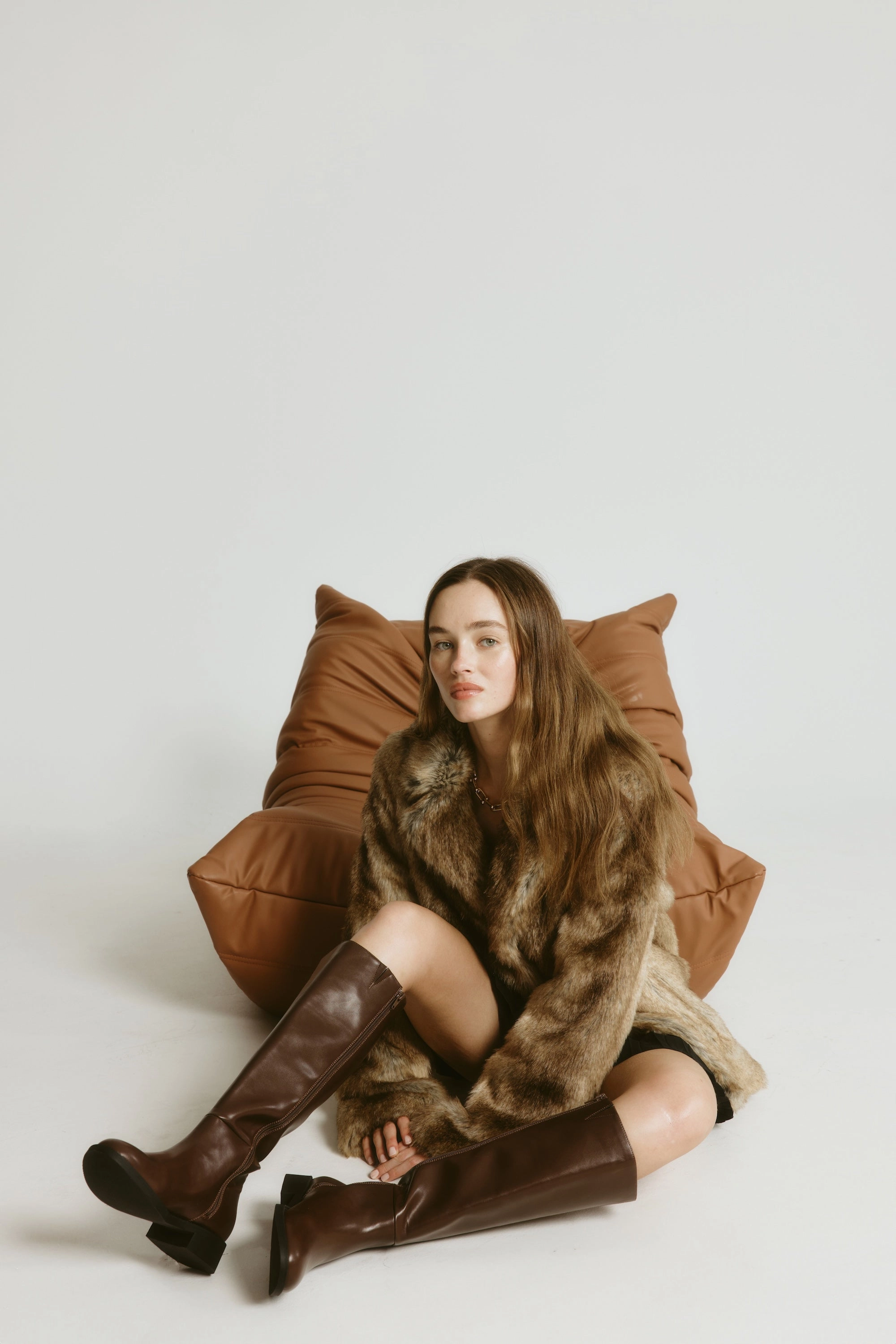 Best Knee High Flat Boots Gabe Flat Knee High Boots - Chocolate Brown