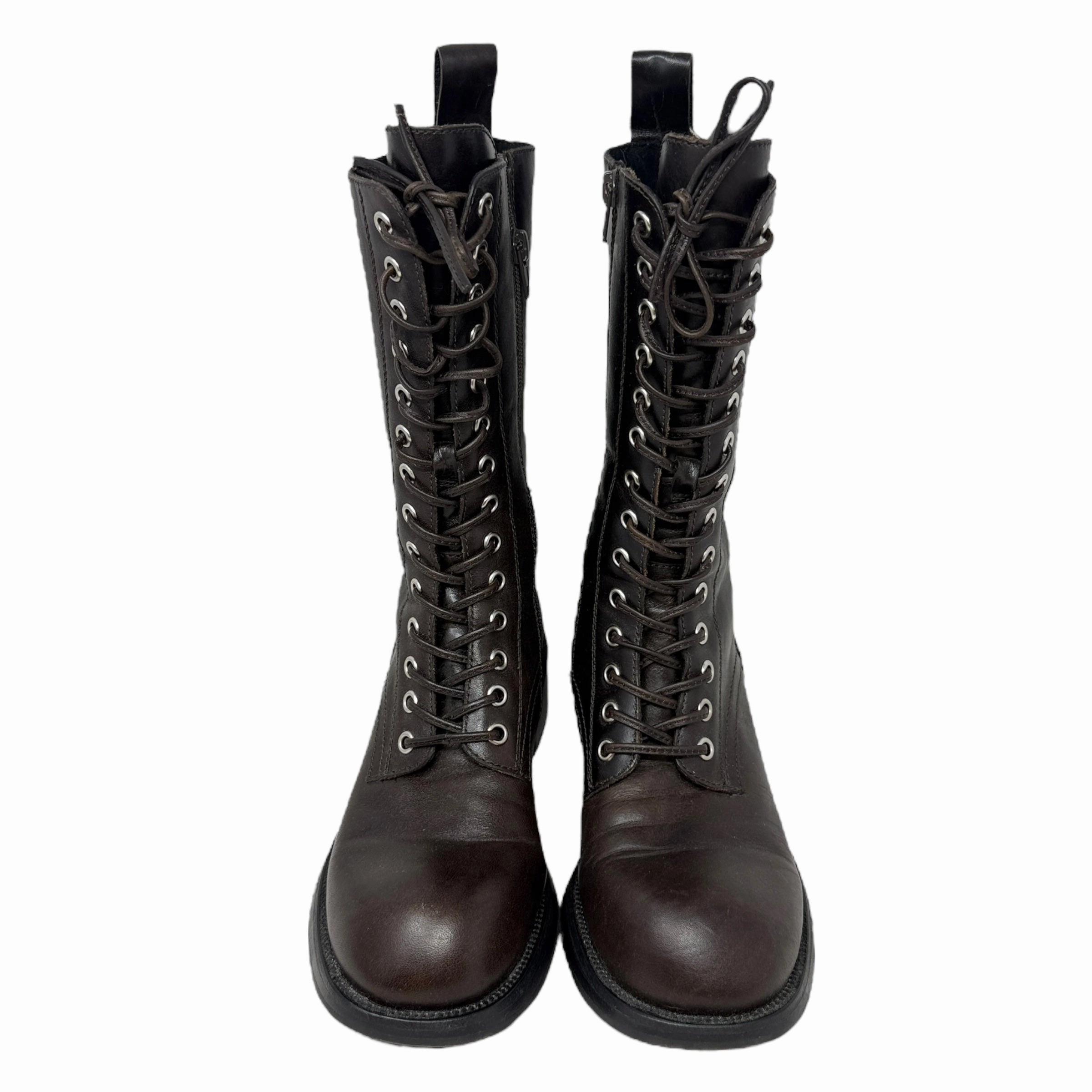 Gazette Combat Boots By Jeffery Campbell In Brown, Size: 8 Mini Combat Boots