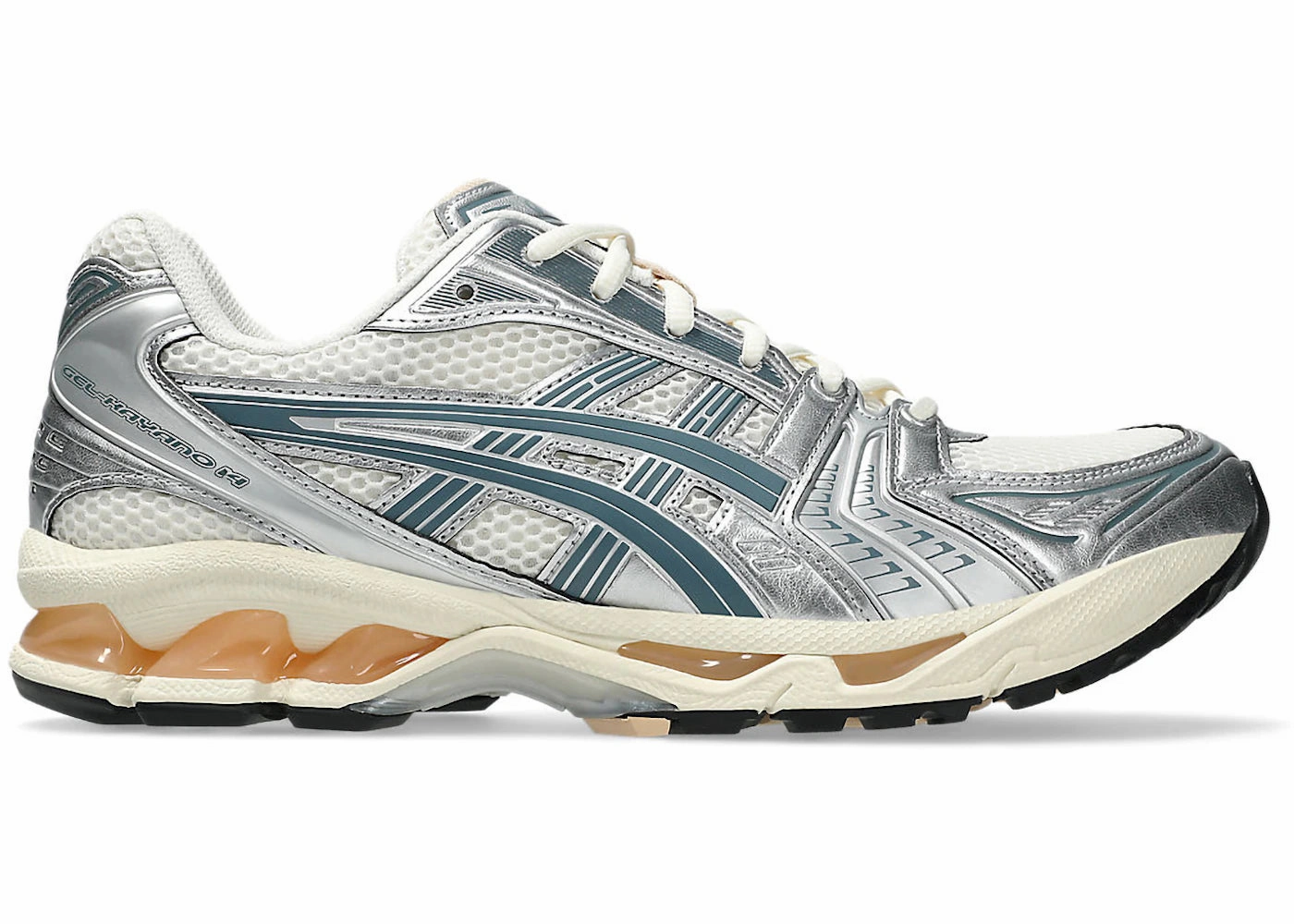 Trail Shoe Asics ASICS Gel-Kayano 14 Birch Pure Silver Teal Gold