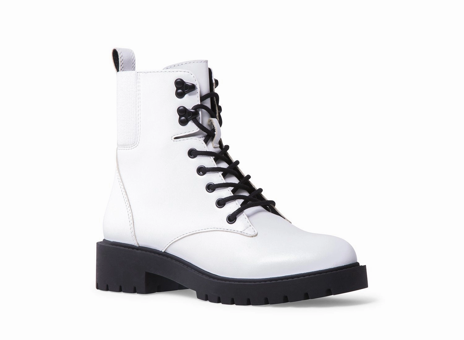 GRIZZLY WHITE LEATHER Badass Combat Boots
