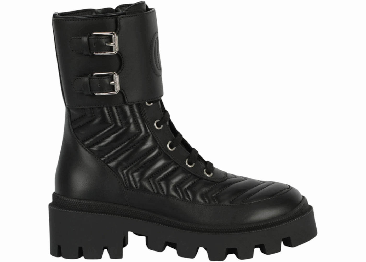 Combat Boots Korean Gucci Gg Combat Boots Black (Women'S)