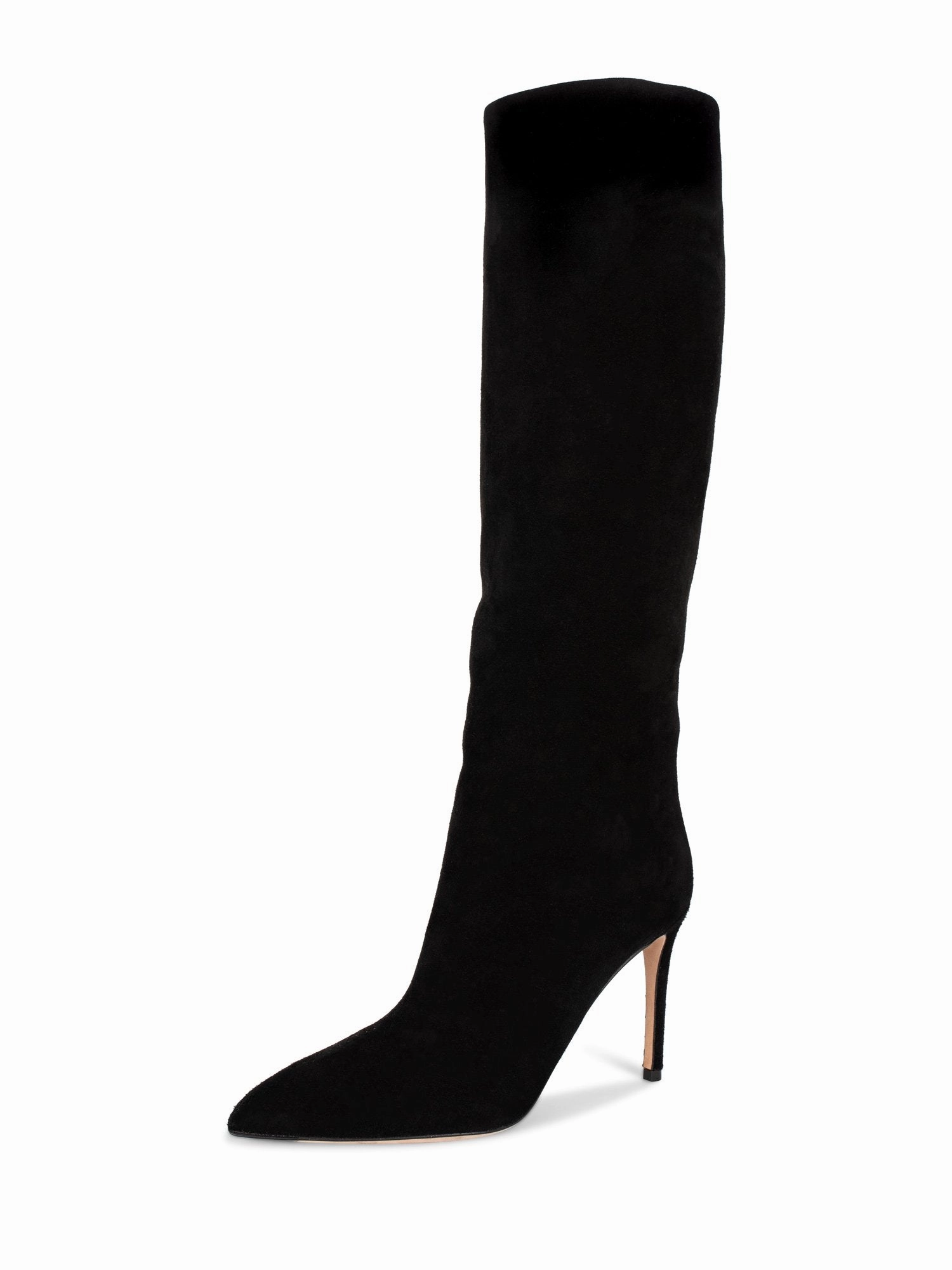 Gucci Suede Knee High Boots Black Slim Fitted Knee High Boots