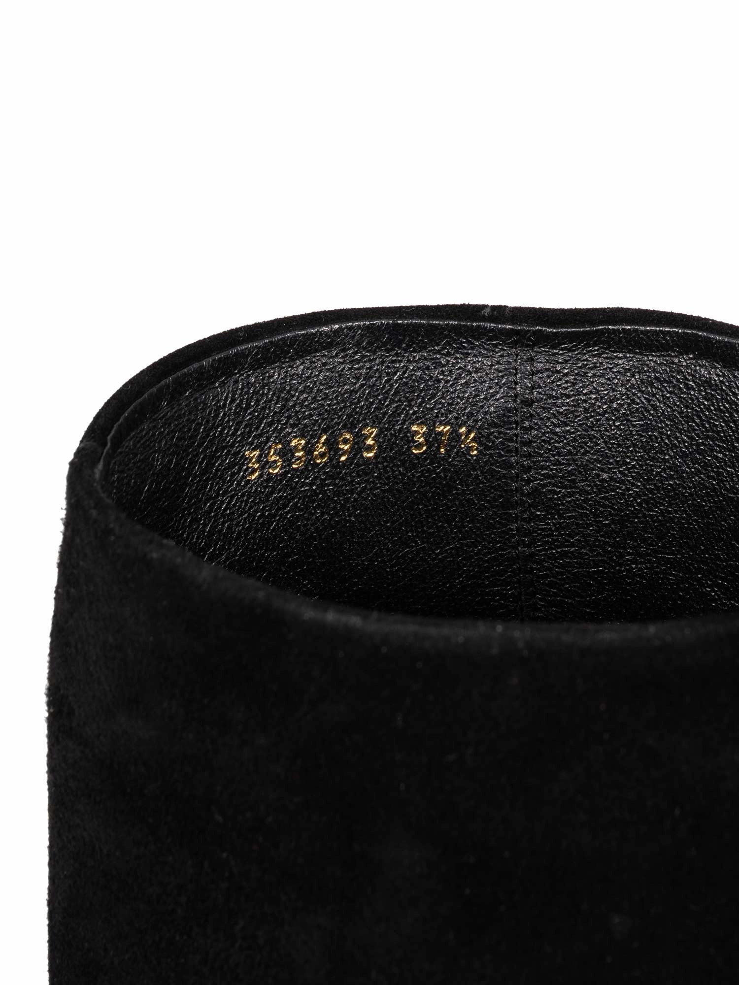 High Italian Knee Boots Gucci Suede Knee High Boots Black