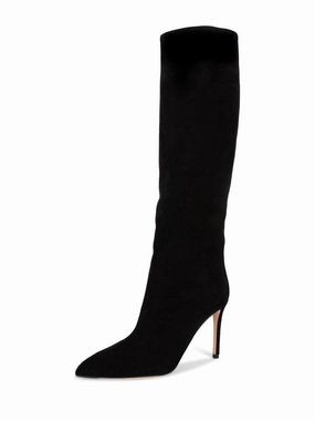 Boots With Knee High Socks Gucci Suede Knee High Boots Black