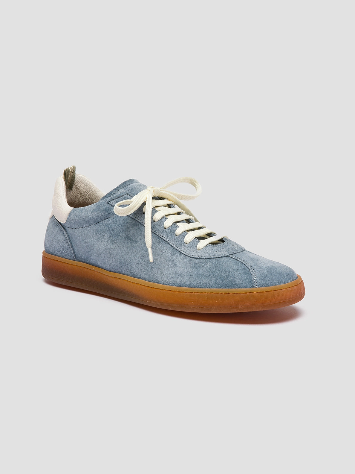 HALO 001 - Blue Leather and Suede Sneakers Light Shoes