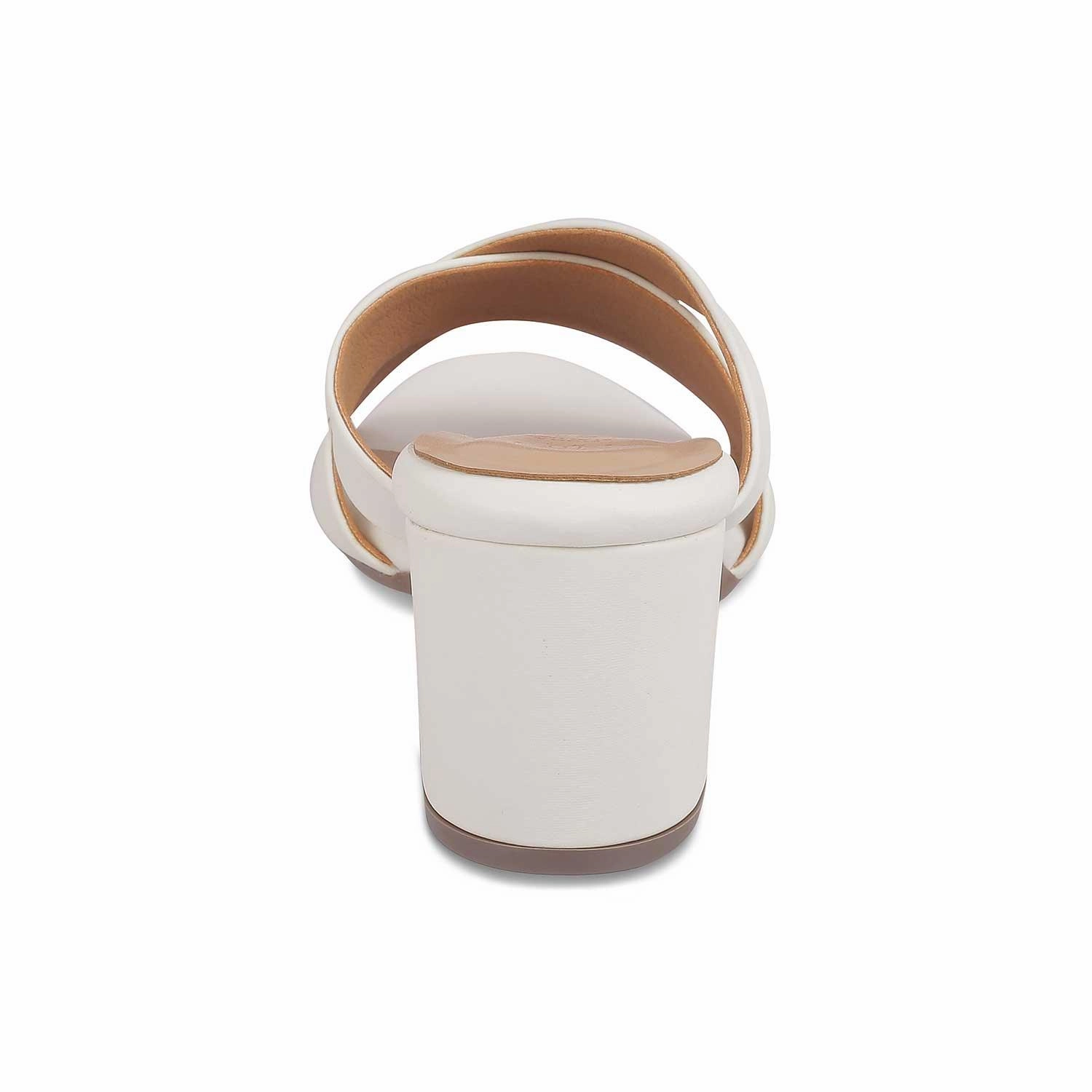 The Lisburn White Women's Dress Block Heel Sandals Tresmode Sandals La Toc