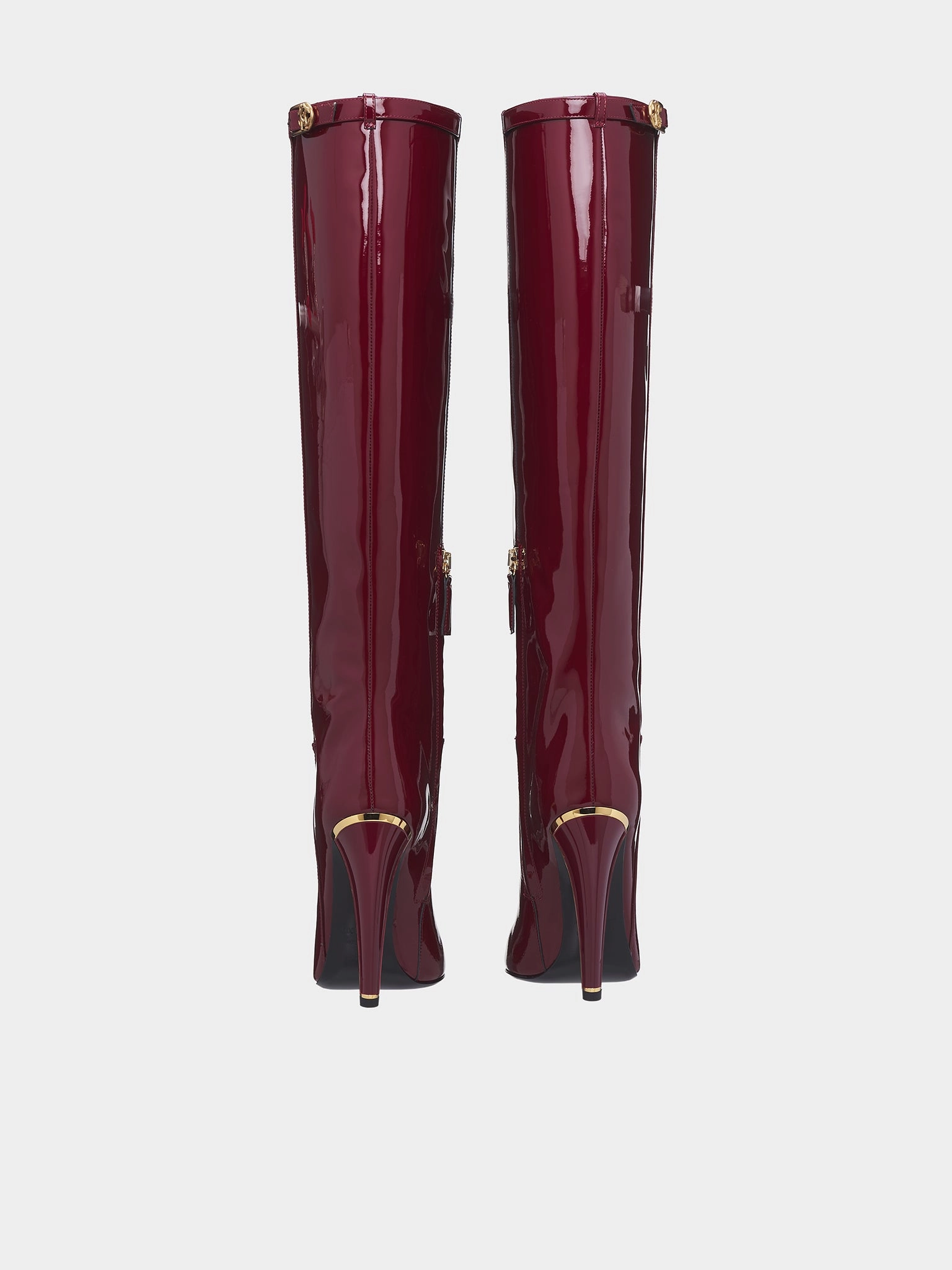 Knee High Boots Formal Patent Leather Knee High Boots (TKS015-PZV00C-BORDEAUX)