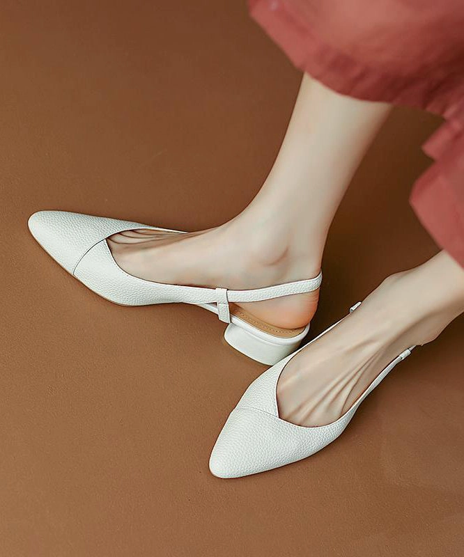 Neuropathy Sandals Blue Chunky Cowhide Leather Comfy Splicing Sandals Pointed Toe AP1003