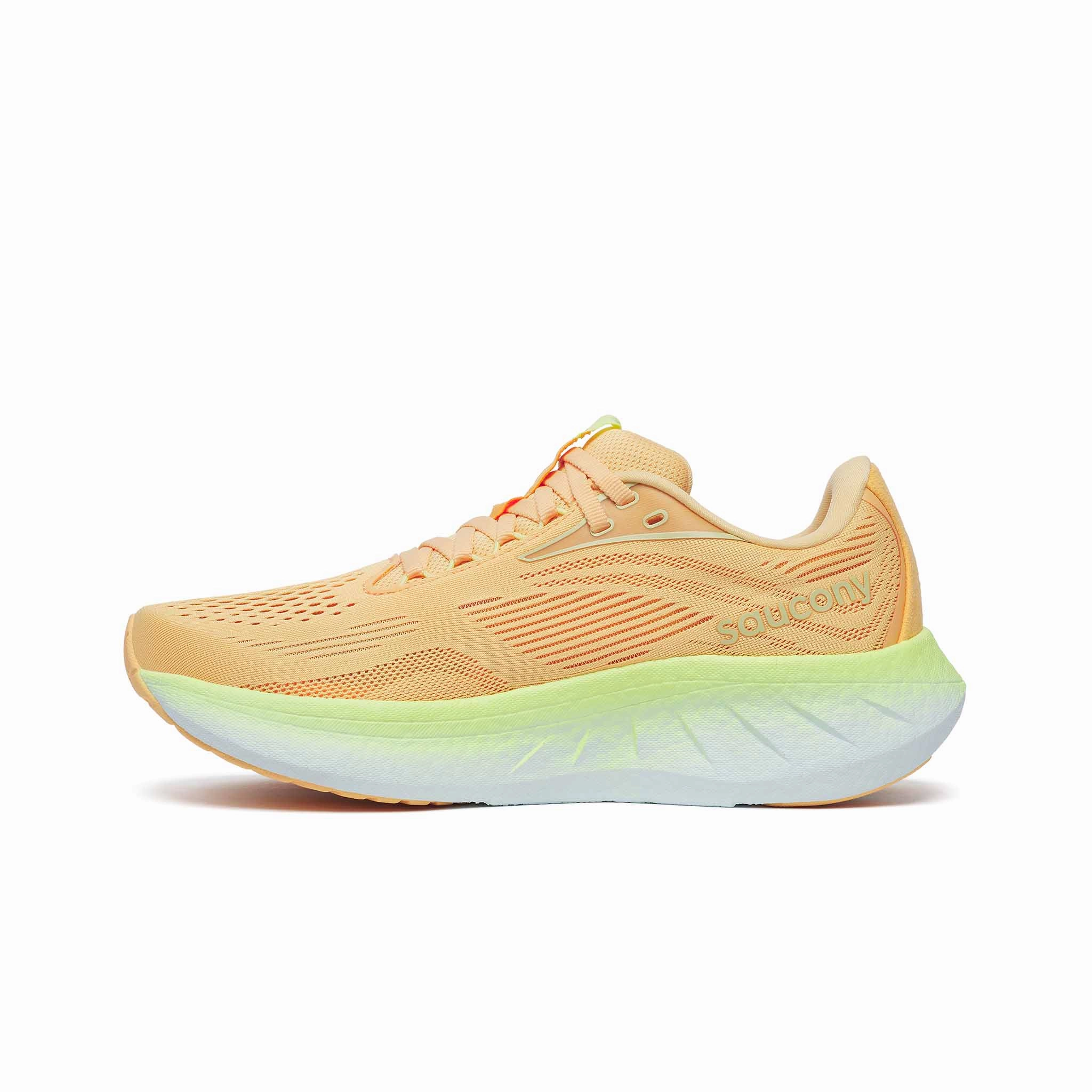 Saucony | Women's Ride 18 Running Shoes - Peach/Sunny Best 5k Running Shoes