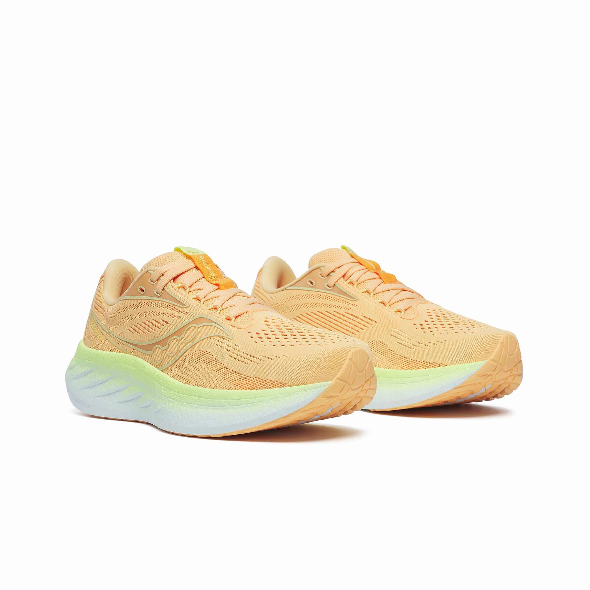 Saucony | Women's Ride 18 Running Shoes - Peach/Sunny Good Waterproof Running Shoes