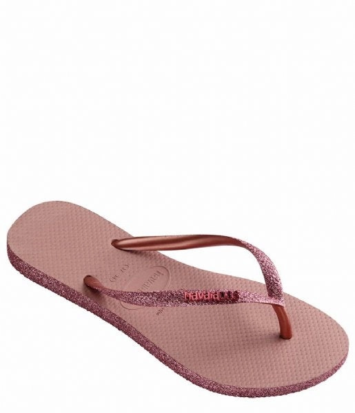 HAVAIANAS SLIM SPARKLE II - CROCUS ROSE.GOLDEN BLUSH Taco Flip Flops
