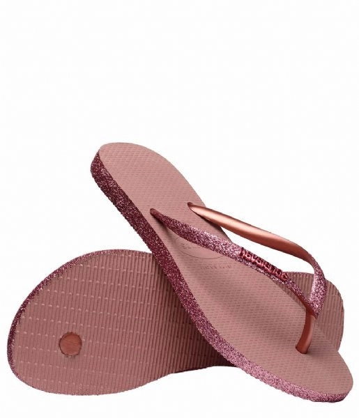 Flip Flops Hurt My Feet HAVAIANAS SLIM SPARKLE II - CROCUS ROSE.GOLDEN BLUSH