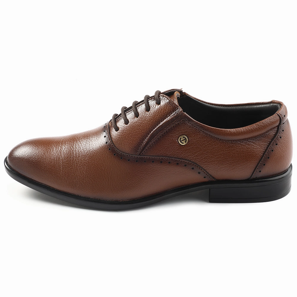 Healers Tan Formal Lacing Oxford Shoes For Men U993-18 By Liberty Plantar Fasciitis