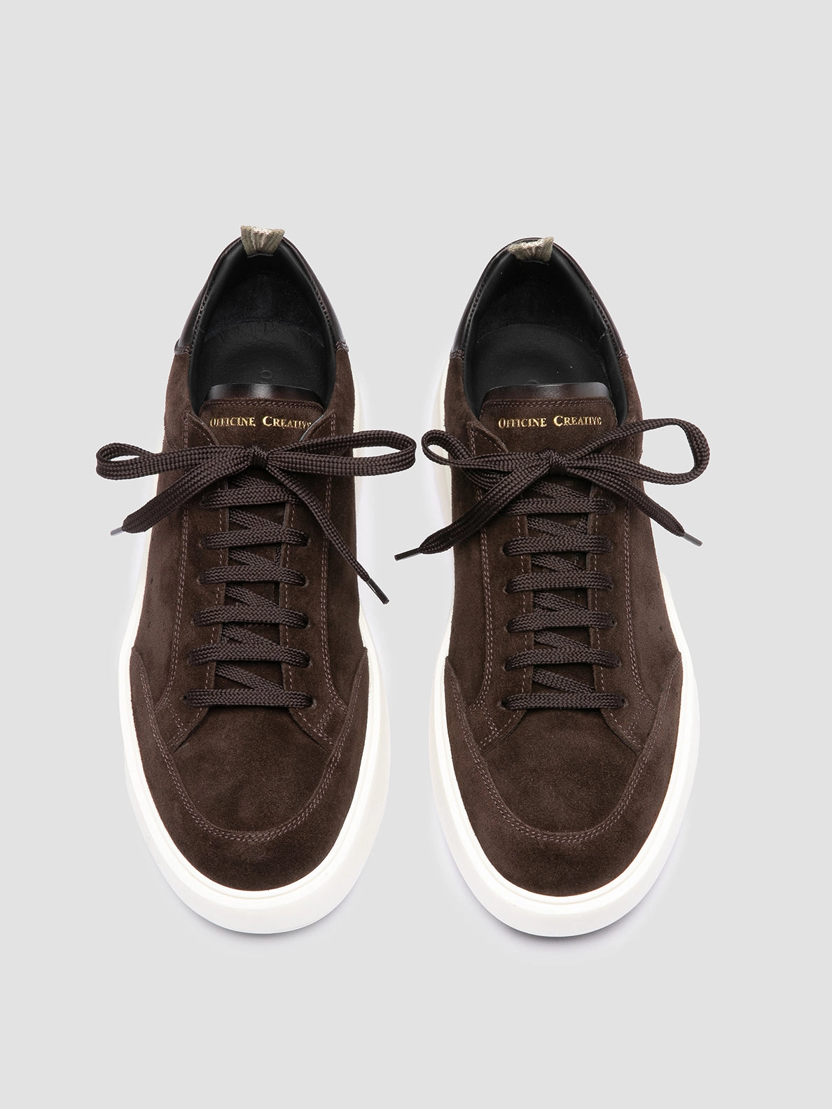 Shoes Palm Desert SEQUEL 002 - Dark Brown Suede and Leather Sneakers