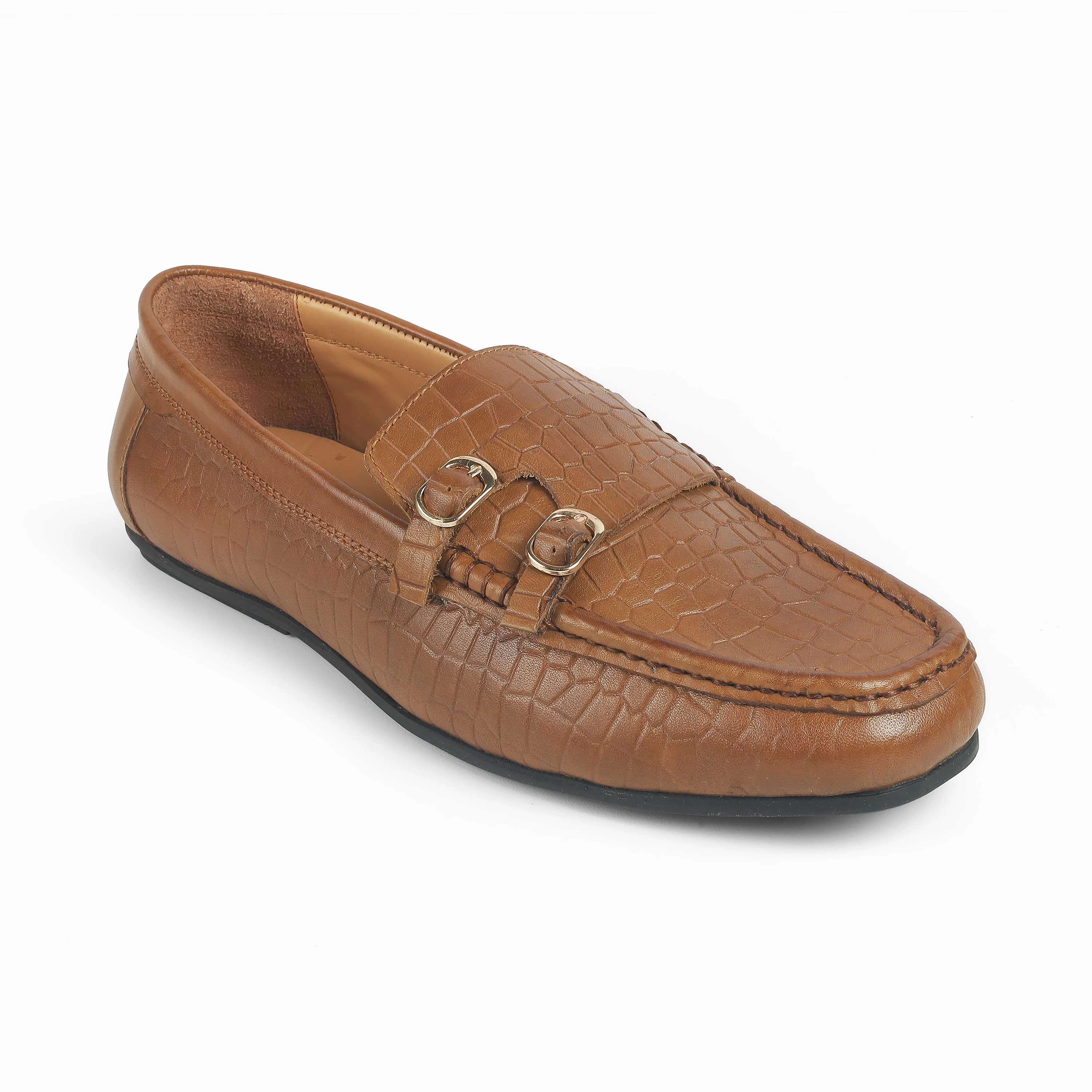 Grand Rapids Tresmode Crot Tan Men's Leather Double Monk Shoes