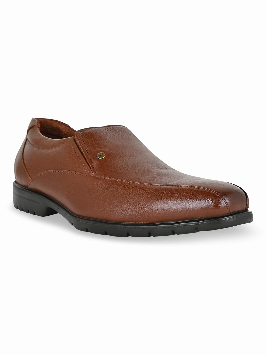 Imperio By Regal Brown Men Classic Leather Slip Ons Shoes For Badminton