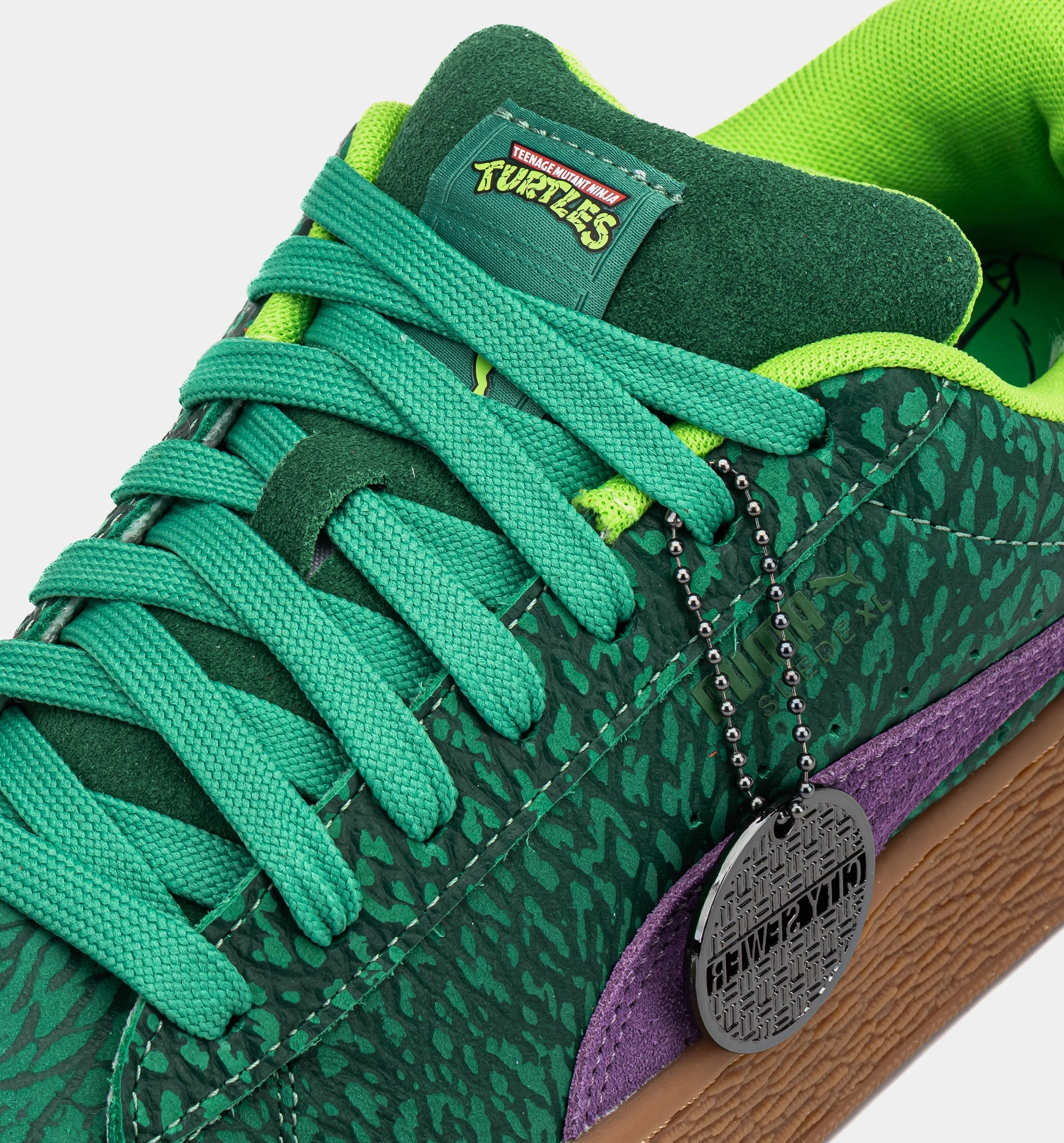 Puma Shoes Old School Suede XL x TMNT Mens Lifestyle Shoe - Vine/Green/Gum