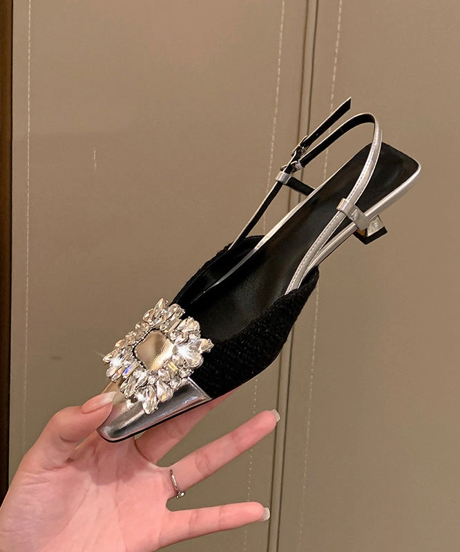 Closed Toed Sandals Fashion Rose Sandals Hollow Out Splicing High Heel Sandals OI051