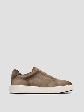 Best Wide Shoes SLOUCH 001 - Taupe Suede Sneakers