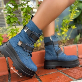 Combat Boot Sizing JADED-2 Denim