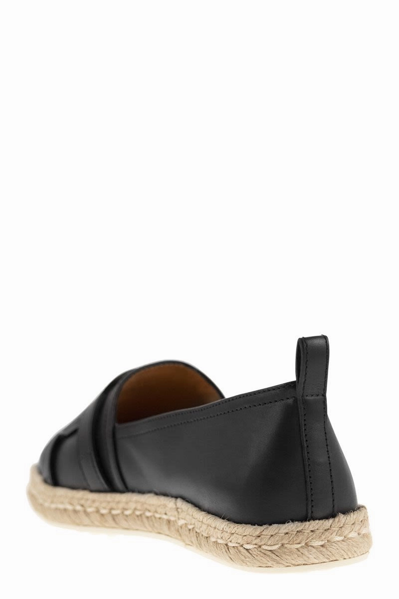 Chunky Espadrille Heels KATE LEATHER ESPADRILLES