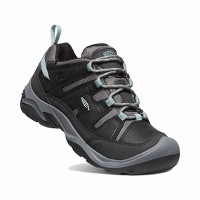 Keen Women's Circadia Waterproof Boot - Black/Cloud Blue Best Hiking Shoes For Overweight