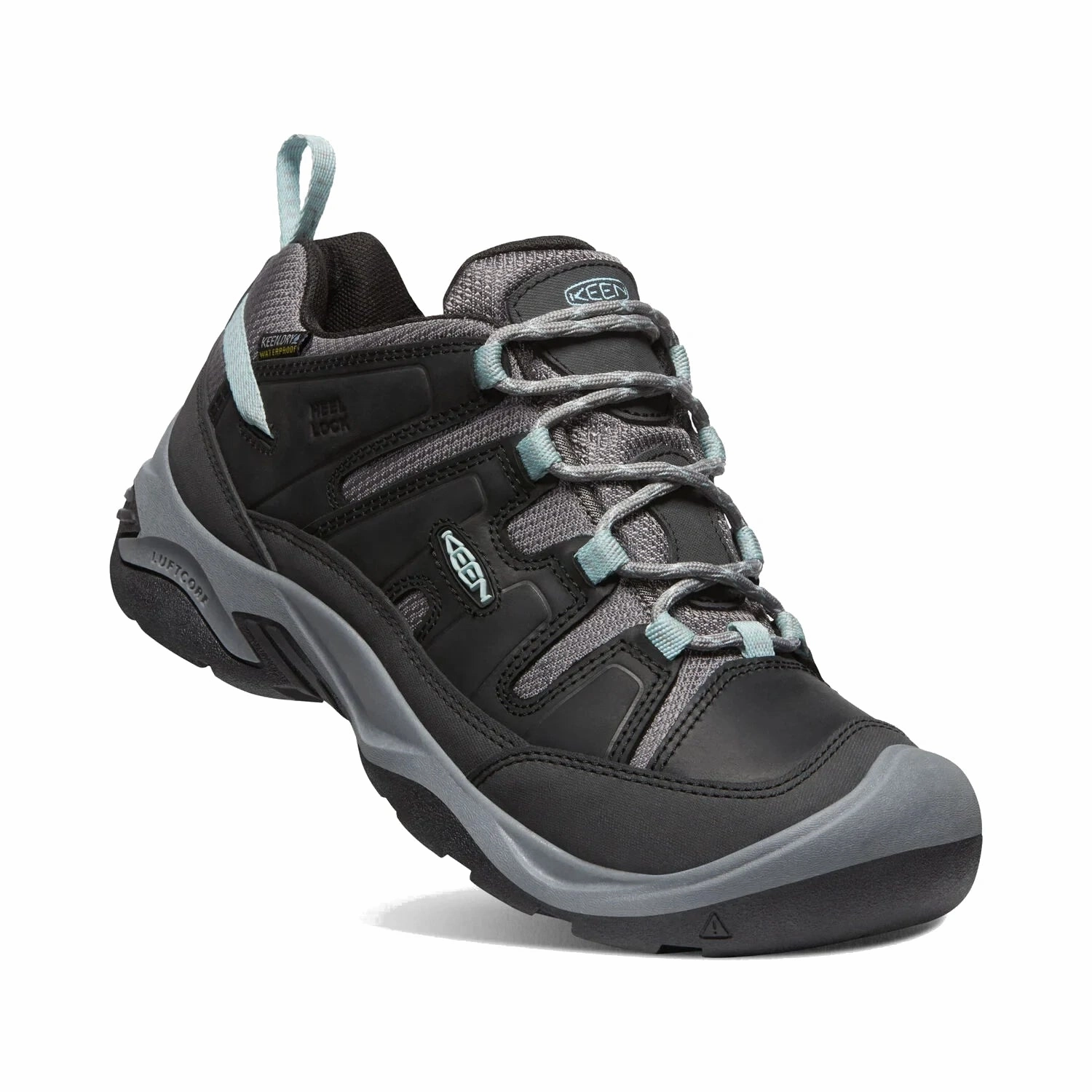 Keen Women's Circadia Waterproof Boot - Black/Cloud Blue Waterproof Low Hiking Shoes