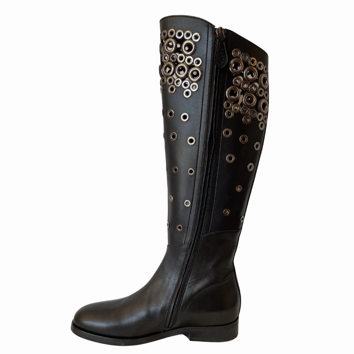 Knee High Leather Boots Katari Pointed-toe Knee High Boots