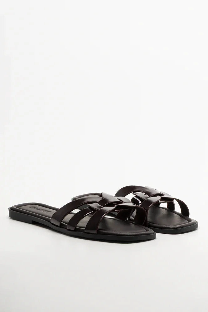 Knot Mule Sandals Burgundy Korkers Sandals