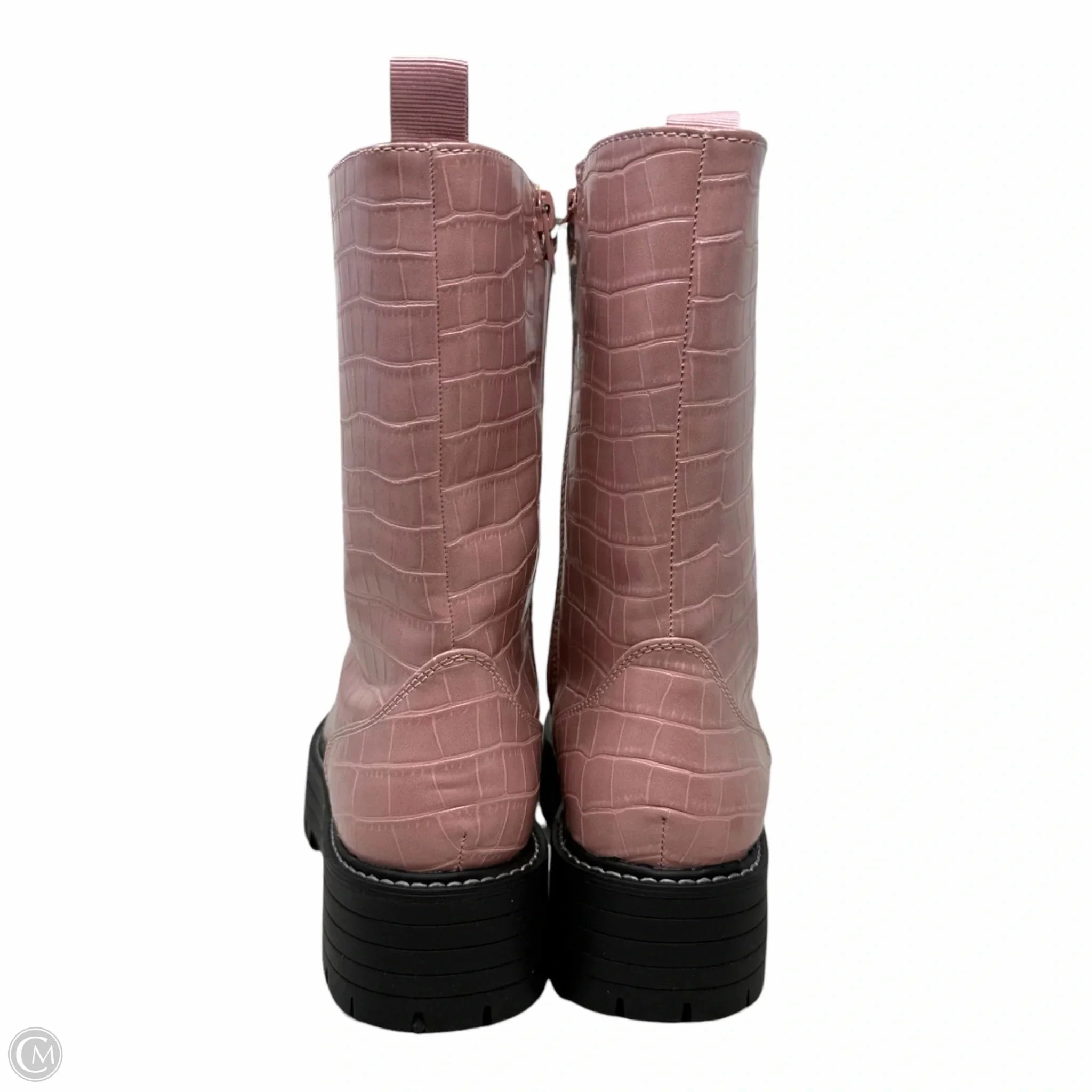 Combat Boots Vs Work Boots Limelight  Mid Shaft Combat Boots By Sugar In Pink, Size: 7.5