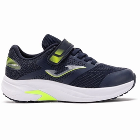 Heavy Running Shoes Joma Speed Junior Velcro Boys Running Shoes Navy Yellow