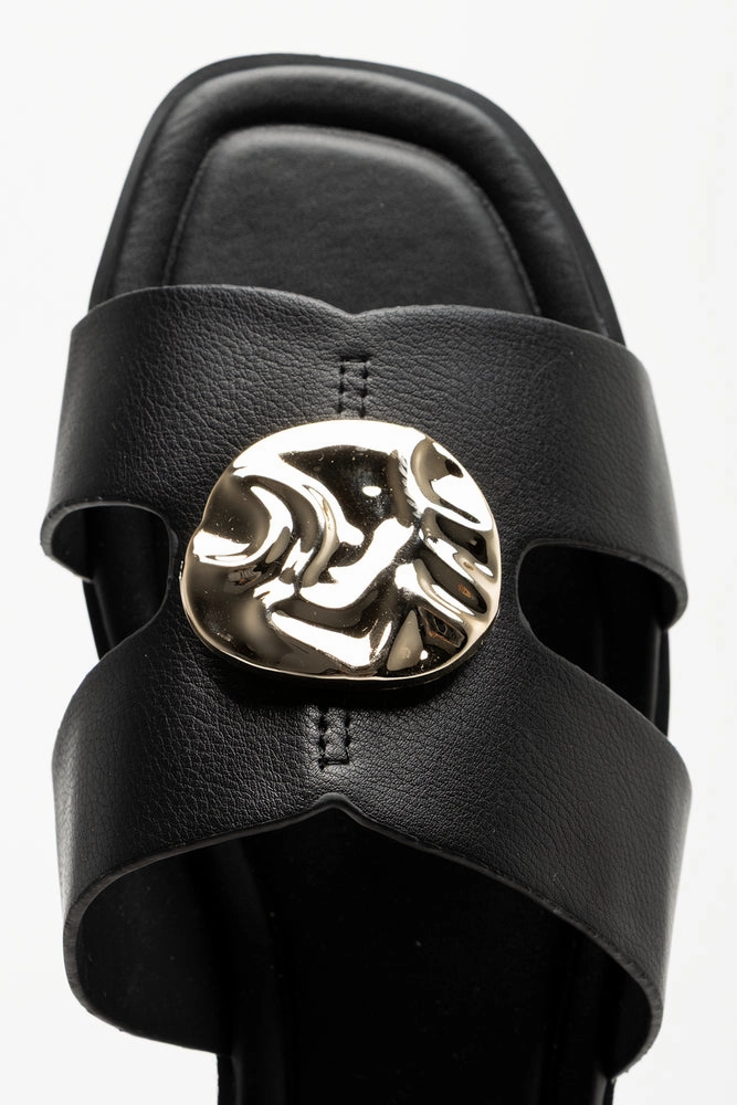 Mule Sandals Black Bare Paws Sandals