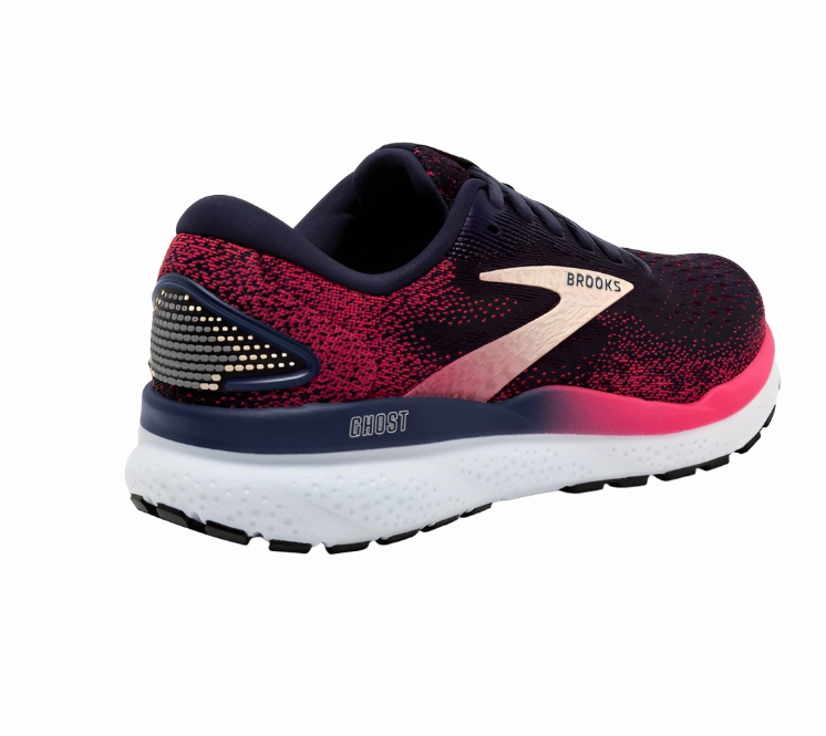 Best Road Running Shoes 2024 Brooks Women's Ghost 16 Sneaker - Peacoat/Raspberry/Apricot
