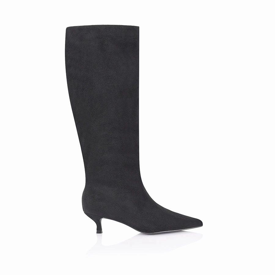 Knee High Boot Look Lucila Knee High Boots - Black Micro