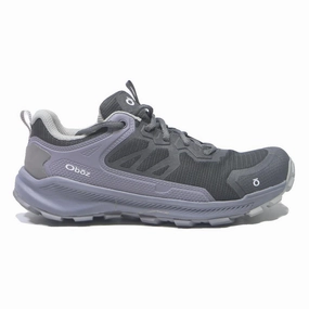 Best Rated Waterproof Hiking Shoes OBOZ Womens Trail Hiking Trainers Grey & Purple Polyester UK 7.5 Comfortable