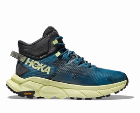 Best Trail Hiking Running Shoes Men's Hoka Trail Code GTX, Blue Graphite/Blue Coral, 10.5 D Medium