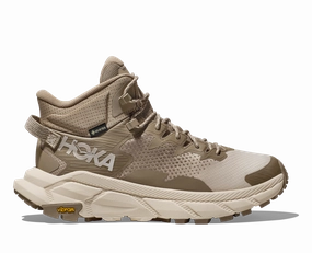 Men's Hoka Trail Code GTX, Dune/Eggnog, 10 D Medium Trailer Shoes