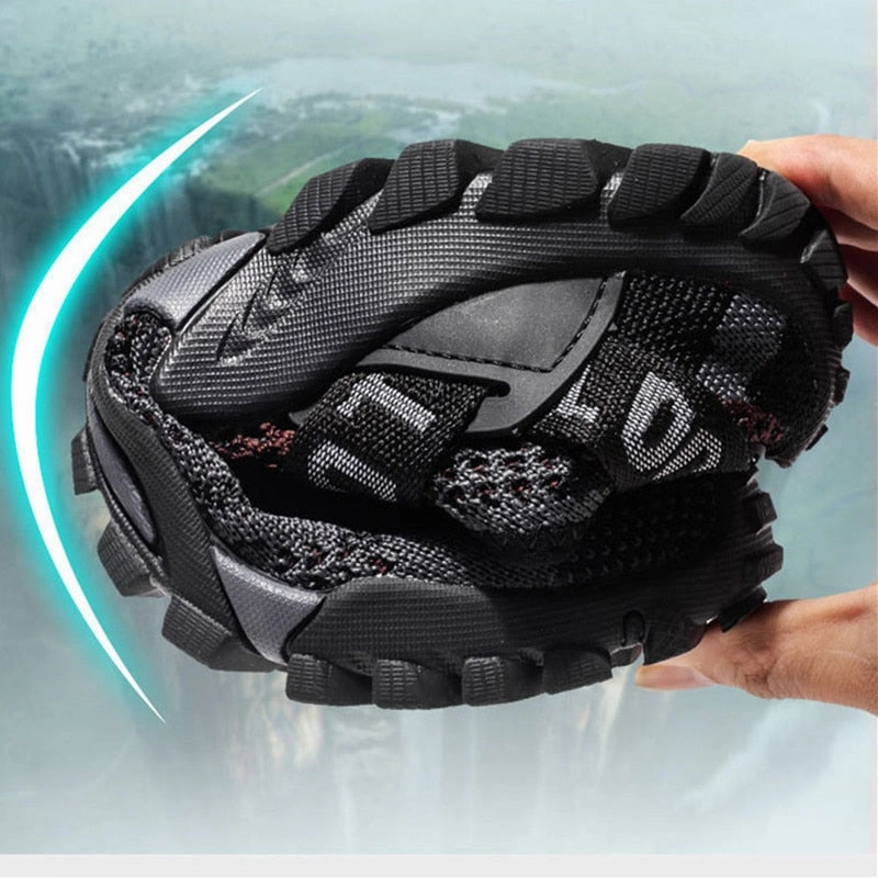 Low Ankle Hiking Shoes Men-Women Barefoot Beach Aqua Water Shoes THICK-SOLE for Hiking / FREE Shipping