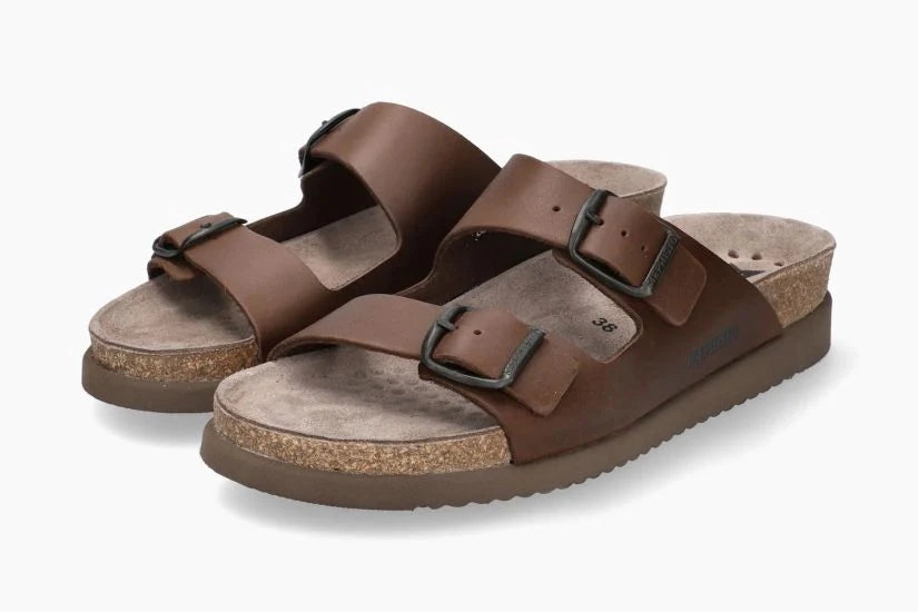 Double Strap Platform Sandals Mephisto Women's Harmony Dark Brown