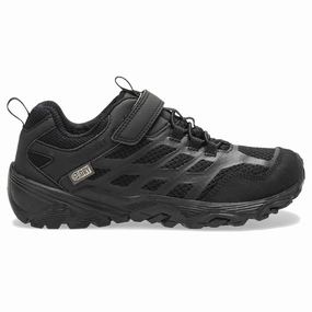 Keele Ridge Hiking Shoes Merrell Kid's Moab FST Low Waterproof Sneaker - Black