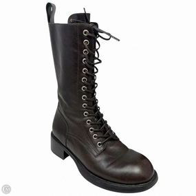 Combat Boots With Shoe Strings Gazette Combat Boots By Jeffery Campbell In Brown, Size: 8